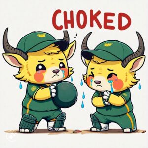 Funny cartoon showing Spring Box chocking